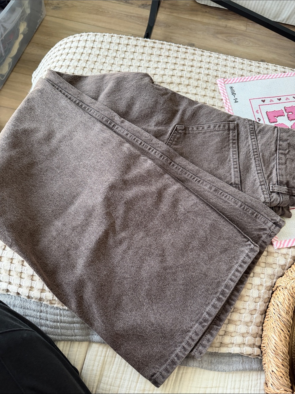 Cary High Rise Slouchy Jeans Brown